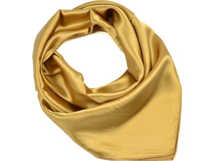 Šátek saténový - zlatá