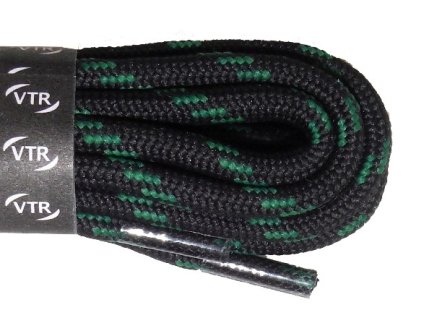 TREKKINGOVOVÉ tkaničky kulaté 140 cm černozelené