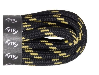 TREKKINGOVOVÉ tkaničky kulaté 110 cm černožluté