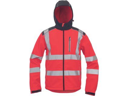 KNOXFIELD HI-VIS PS bunda softshell - Červená