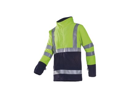 ARLIER 9896N bunda fleecová pánská - HV-VIS- Žlutá/Navy
