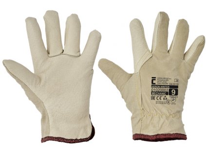 HERON WINTER rukavice celokožené zimní - Béžová