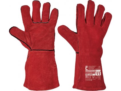 SANDPIPER rukavice celokožené - Červená