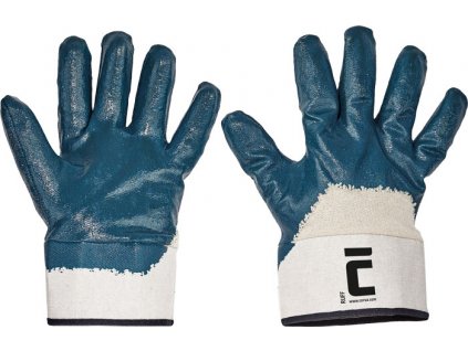 RUFF rukavice máčené v nitrilu - Modrá