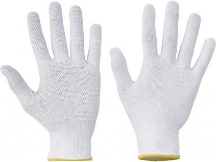BUSTARD EVO rukavice textilní s PVC terčíky - Bílá