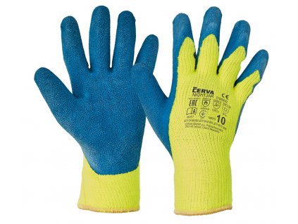 NIGHTJAR rukavice máčené zimní blistr - Žlutá, modrá
