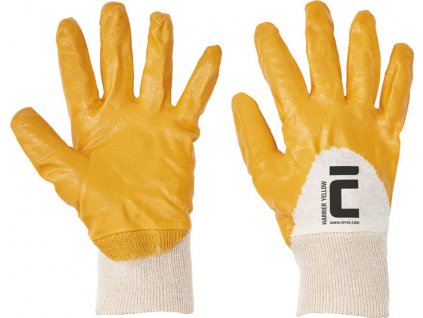 HARRIER YELLOW rukavice máčené v nitrilu - Žlutá