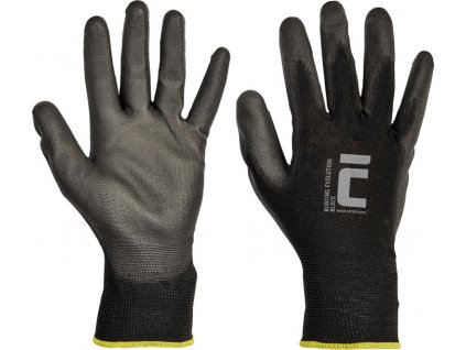 BUNTING EVOLUTION BLACK rukavice máčené bezešvé - Černé