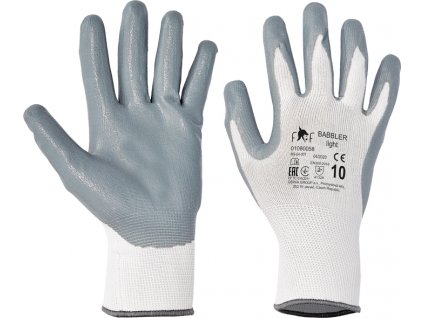 FF BABBLER LIGHT HS-04-001 rukavice máčené bezešvé - Bílá/Šedá