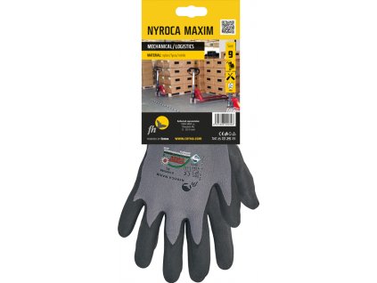 NYROCA MAXIM rukavice máčené v nitrilu - Prodejní blistr