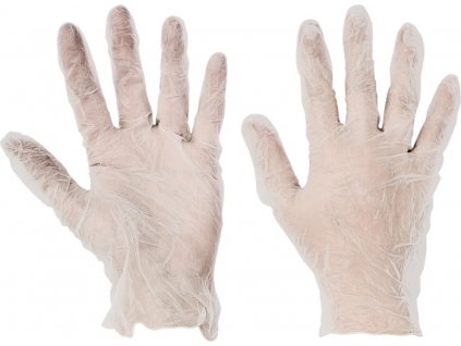 RAIL rukavice jednorázové pudrované - Čirá