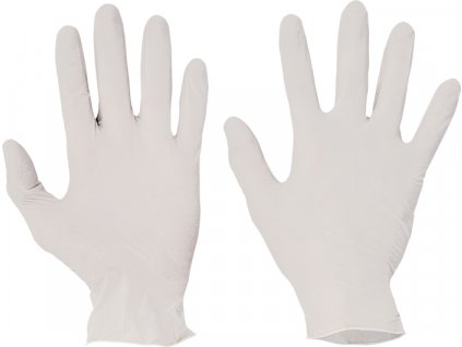 FF LOON LIGHT HS-06-002 rukavice jednorázové pudrované - Bílá