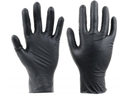 SPOONBILL BLACK rukavice jednorázové nepudrované - Černá