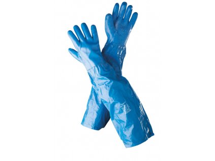 UNIVERSAL ZDRSNĚNÉ 65 cm rukavice chemické - Modrá