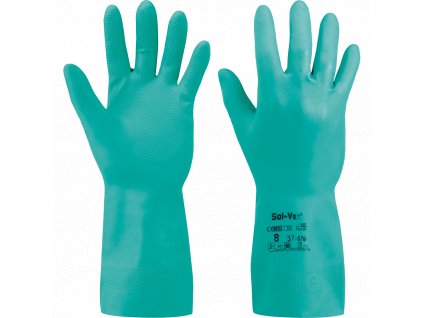 SOL-VEX 37-676 rukavice chemické - Zelená