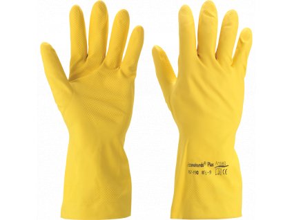 AlphaTec 87-190 rukavice pro domácnost - Žlutá