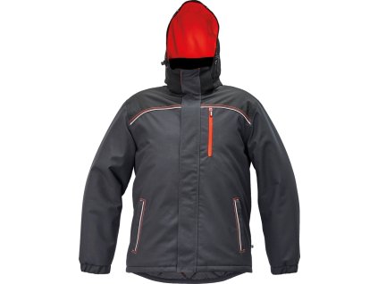 KNOXFIELD WINTER JACKET bunda parka zimní - Antracit/Červená - DOPRODEJ