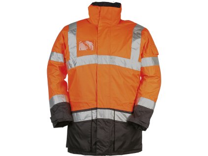 LIGHTFLASH WINTER (SIOEN) bunda zimní reflexní - Oranžová/Navy