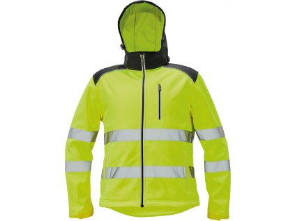 KNOXFIELD bunda softshellová - HI-VIS Žlutá - DOPRODEJ