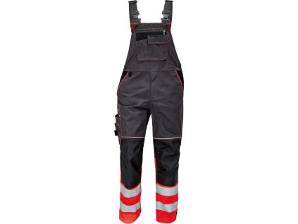 KNOXFIELD HI-VIS DW kalhoty s laclem - Antracit/Červená