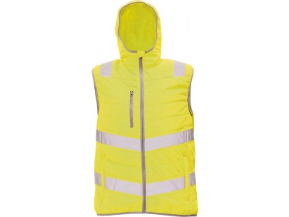 MONTROSE HI-VIS vesta zateplená s kapucí - Žlutá