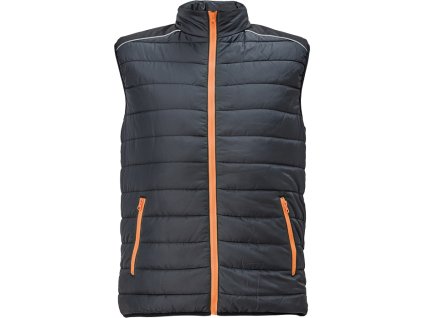 MAX VIVO LIGHT vesta zateplená pánská - Černá/Oranžová