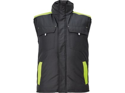 MAX VIVO vesta zateplená pánská - Černá/Žlutá