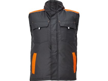 MAX VIVO vesta zateplená pánská - Černá/Oranžová