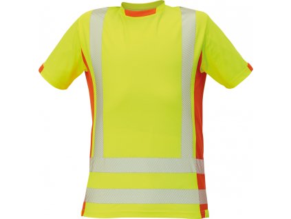 LATTON HI-VIS tričko s krátkým rukávem - Žlutá/Oranžová
