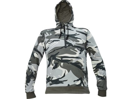 CRAMBE mikina s kapucí - Kamufláž/Šedá