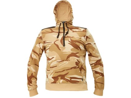 CRAMBE mikina s kapucí - Kamufláž/Béžová
