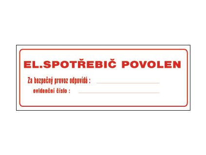 Elektrický spotřebič povolen