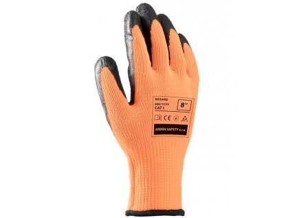 REGARD rukavice máčené zimní blistr - Oranžová, černá