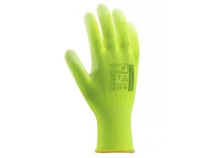 ARDONSAFETY/BUCK rukavice máčené bezešvé - HV Žluté - Prodejní blistr