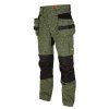 EREBOS kalhoty pracovní - Zelená/Černá