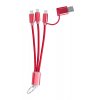 Frecles, USB nabíjecí kabel s přívěškem na klíče | červená