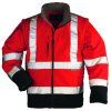 STATION 2v1 HI-VIS bunda softshellová - Červená/Navy