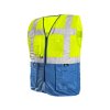 BOLTON HI-VIS vesta síťovaná manažerská - Žlutá/Modrá