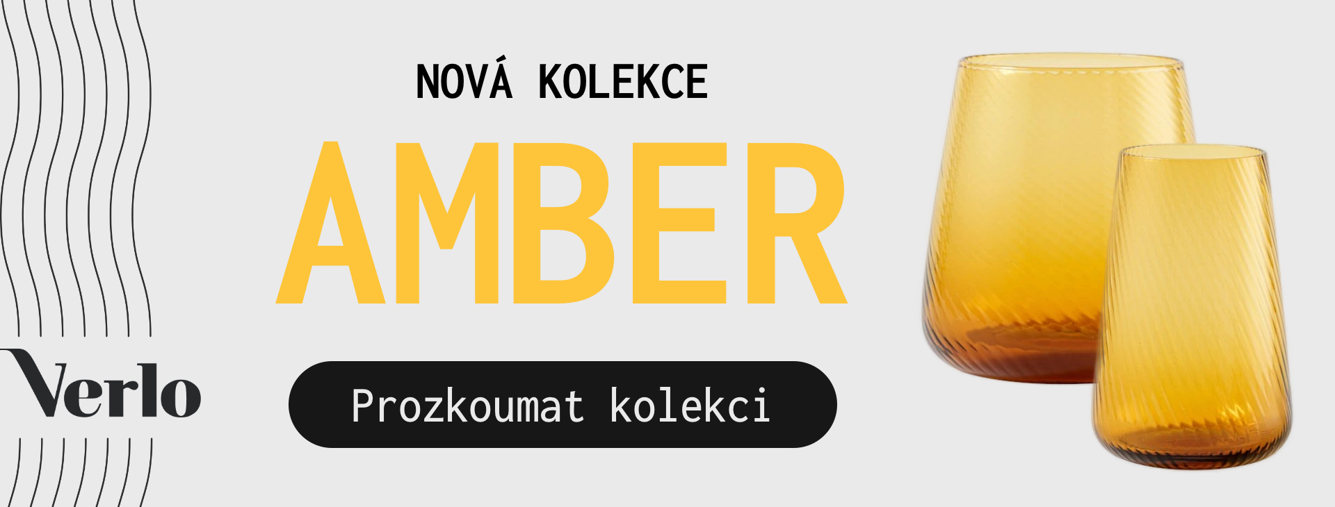 Novinka sklenice  amber