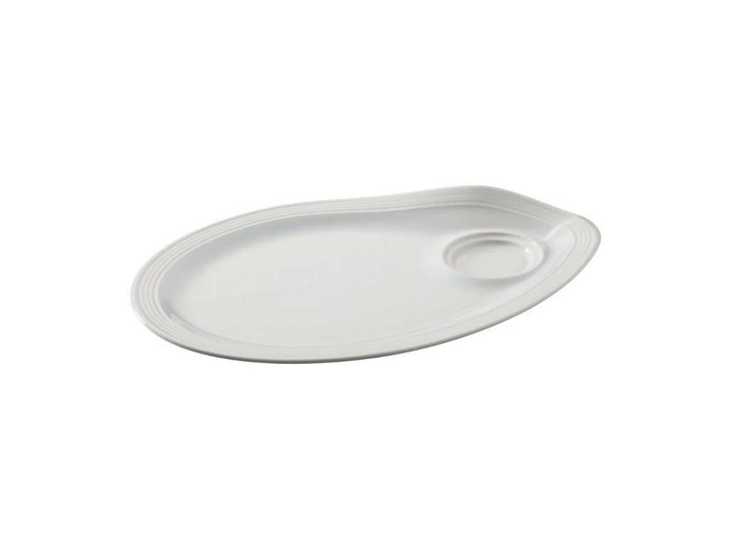Froissés podnos na espresso/cappuccino bílý 26 × 18 × 2.3 cm, Repollo, Revol,