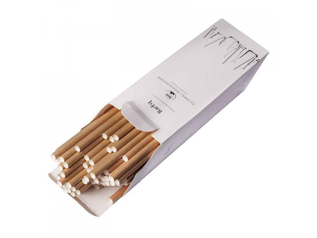 Brčka papírová, natural, bal. 100 ks, Repollo, TOMGAST,