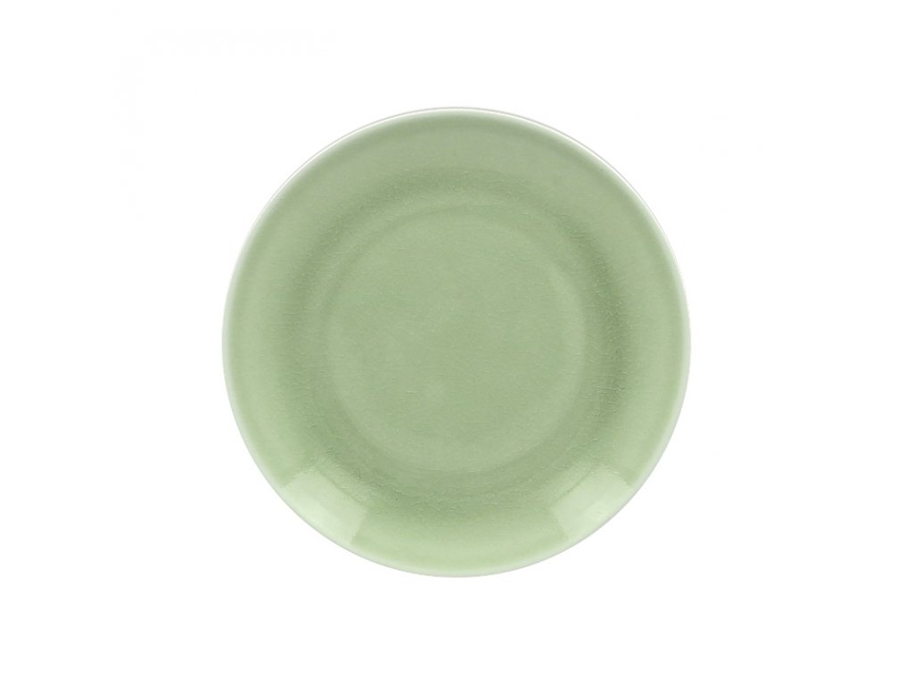 Vintage talíř mělký pr. 24 cm, zelený