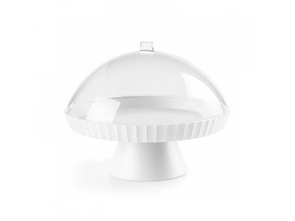 Agora stojan na dort bílý s poklopem, pr. 30 cm, Repollo, Blim+,