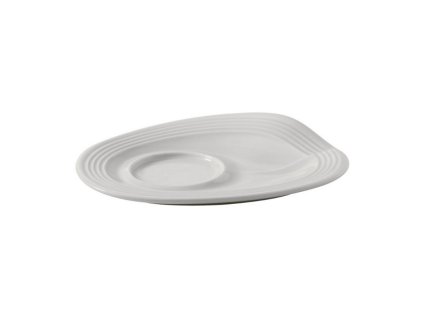 Froissés podnos na espresso bílý 13 × 10 × 2 cm, Repollo, Revol,