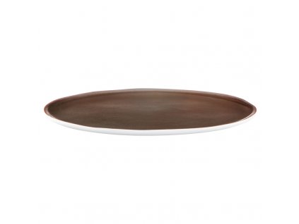 Eter talíř mělký pr. 28,5 cm, bílohnědý
