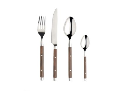 Rustic 24dílná sada 4x 6 ks, hnědá