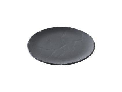 Basalt talíř mělký pr. 26,8 cm, černý
