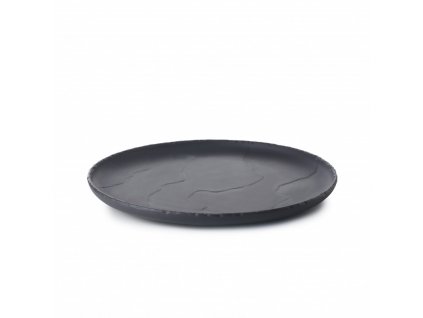 Basalt talíř mělký pr. 21 cm, černý