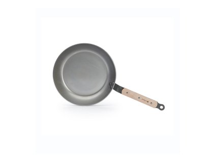 Ocelová pánev s dřevěnou rukojetí MINERAL B BOIS pr. 28 cm, Repollo, de Buyer,