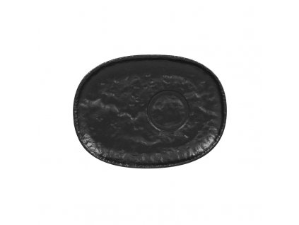 Roks oválný podšálek na espresso hrníček, pr. 19 cm, černý, porcelán, Repollo, RAK Porcelain,